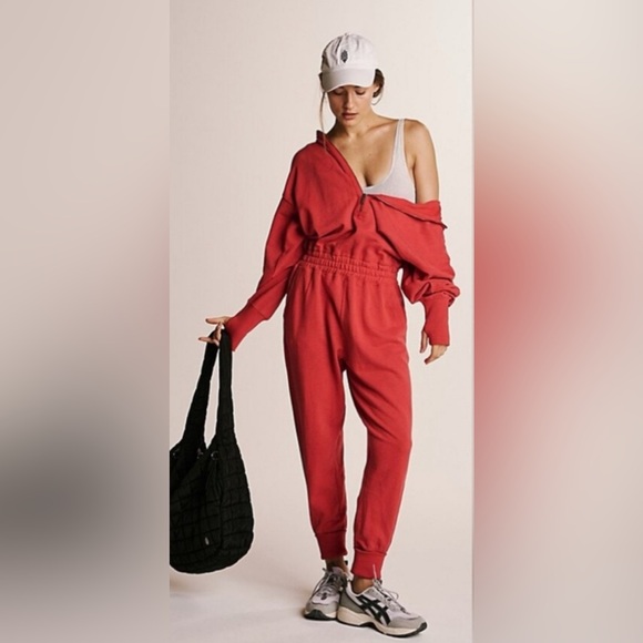 Free People Pants - Free People Red Jumpsuit